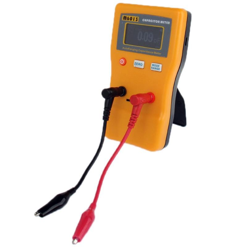 M6013 Auto Range Digital Capacitor Capacitance Tester Meter Cap 0.01pF to 47mF (Orange)
