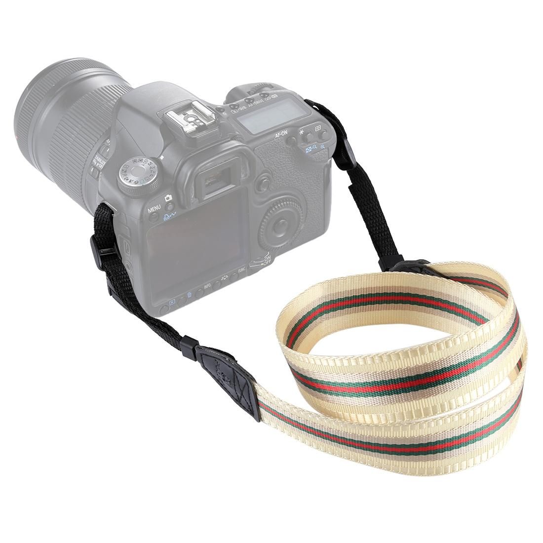 PULUZ Stripe Style Series Shoulder Neck Strap Camera Strap for SLR / DSLR Cameras (Beige)