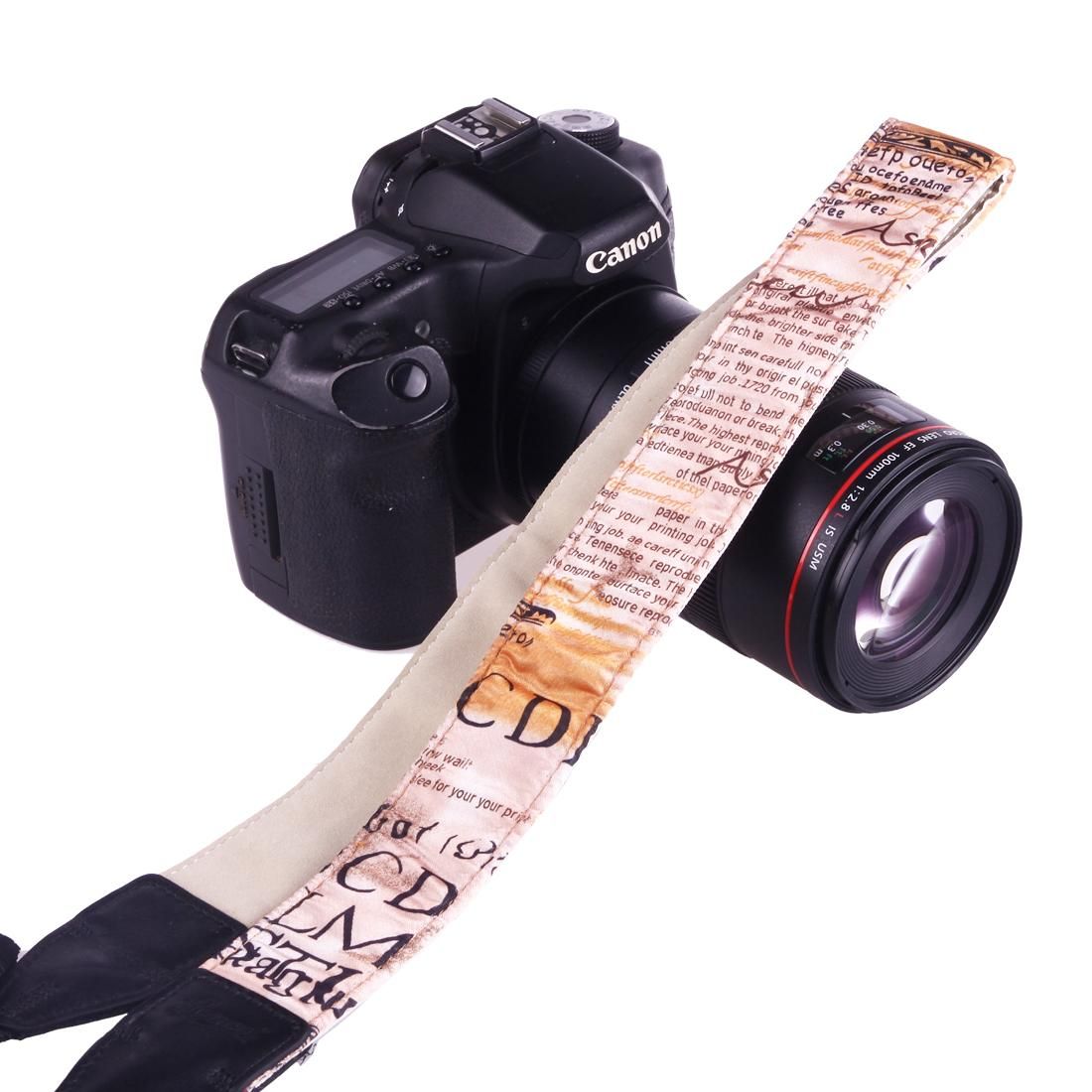 LYNCA LI-04 European and American Style Series Champagne Pattern Universal Genuine Leather Shoulder Neck Strap Camera Strap for Nikon / Canon / Sony / Panasonic / SLR DSLR ILDC (Style1)