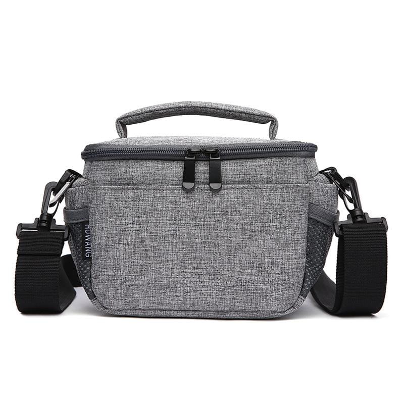 HUWANG Portable Waterproof Nylon Surface Material Outdoor Sports Sling Shoulder Bag for DSLR Cameras, Size: 20cm x 15cm x 12cm (Grey)
