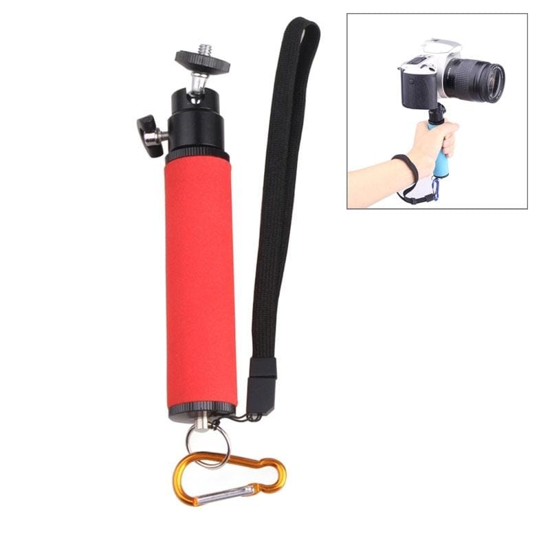 LED Flash Light Holder Sponge Steadicam Handheld Monopod with Gimbal for SLR Camera (Red)