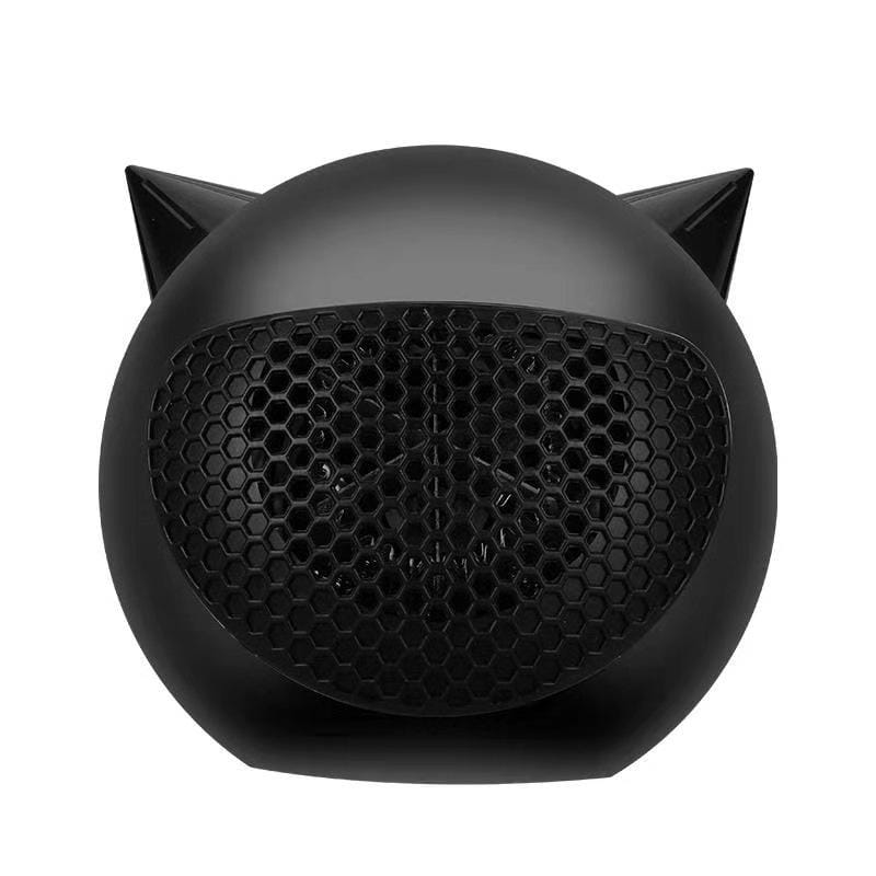 Mini Heater Desktop Home Heater, Color:Little Bevil Black, US Plug