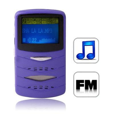8GB MP3 Player with LCD Screen, Speaker, Support FM Radio (Purple)