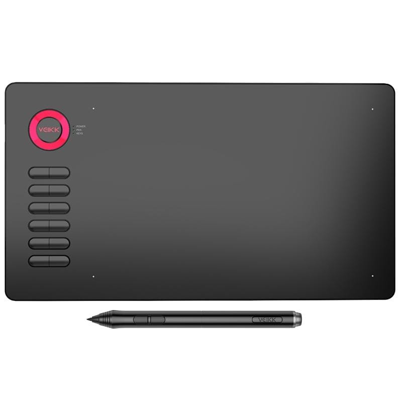 VEIKK A15 10x6 inch 5080 LPI Smart Touch Electronic Graphic Tablet, with Type-C Interface (Red)