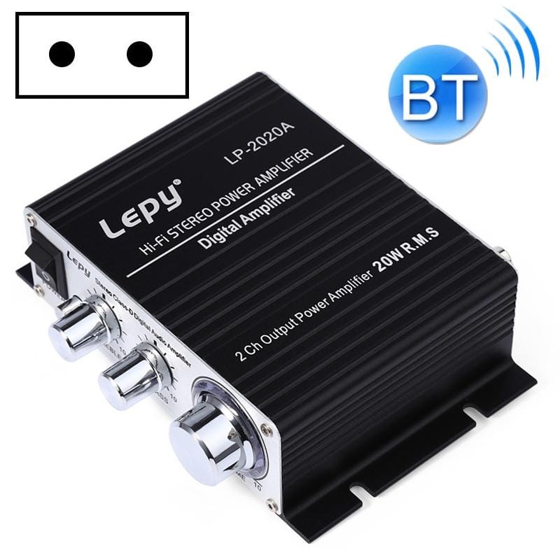 LP-2020A Car / Household HIFI Amplifier Audio, Support MP3, EU Plug with 3A Power Supply
