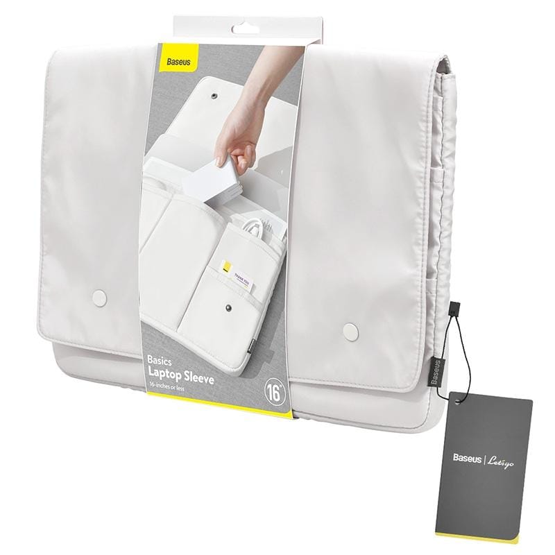 Baseus Basics Series 16 inch Waterproof Laptop Sleeve, Size:37x26x2cm (Dark Gray)
