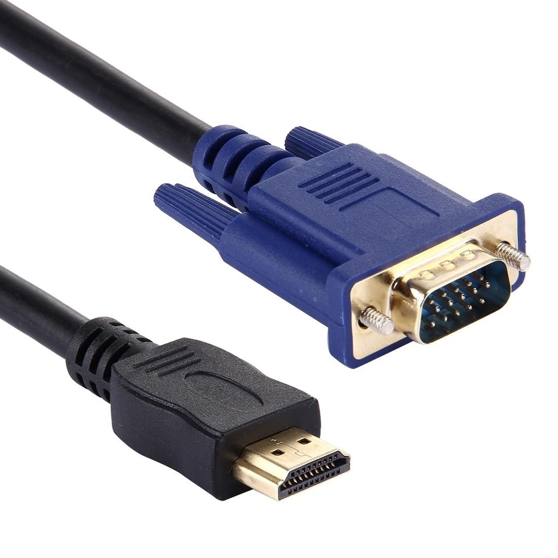1.8m HDMI Male to VGA Male 15PIN Video Cable (Black)