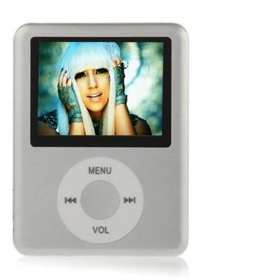 1.8 inch TFT Screen MP4 Player with TF Card Slot, Support Recorder, FM Radio, E-Book and Calendar (Silver)