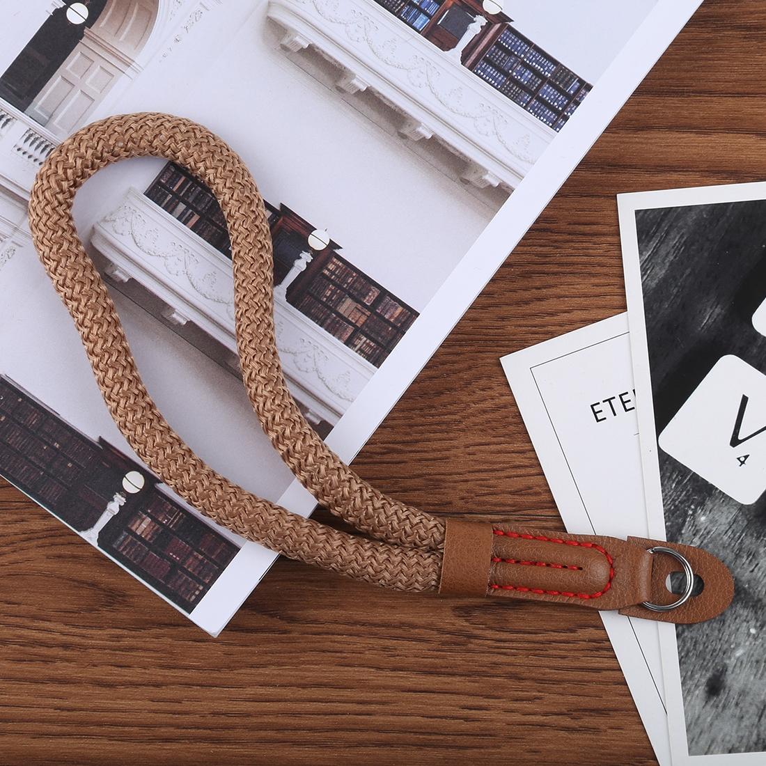 Vintage Cotton Soft Hand Strap Grip Wrist Strap for DSLR / SLR Cameras (Brown)