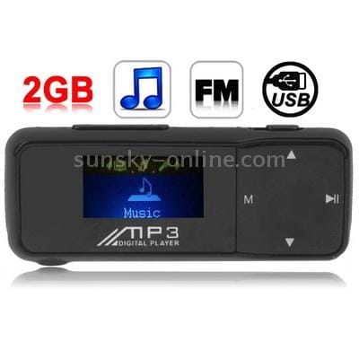 2GB MP3 Player with LCD Screen, Support FM Radio (White)