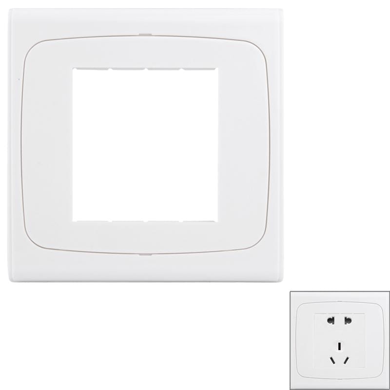 Wall Plate with Screw for Blank Inserts - 3 Hole, Use around the world (White)