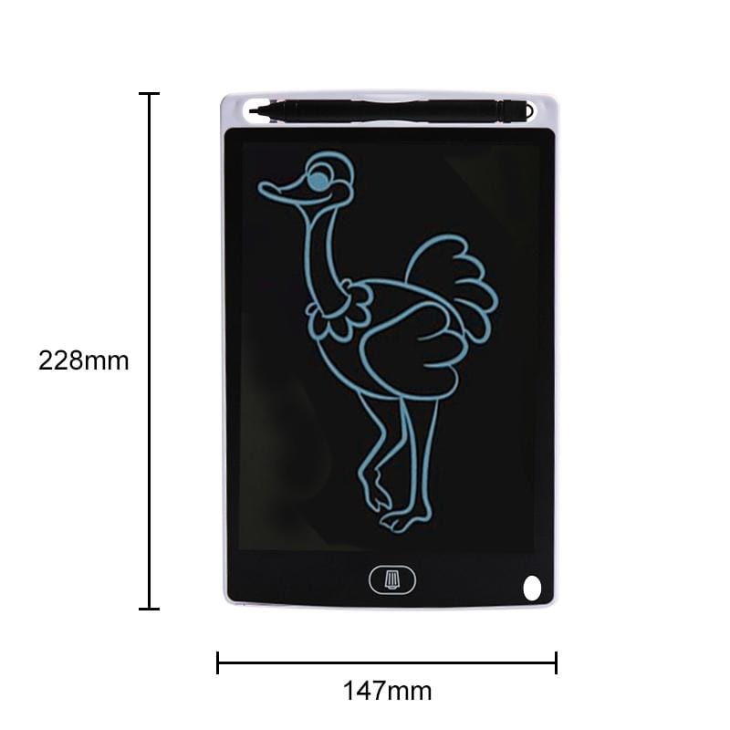 8.5 inch LCD Handwriting Board Children Drawing Graffiti Handwriting Board, Style:Monochrome, Frame Color:White