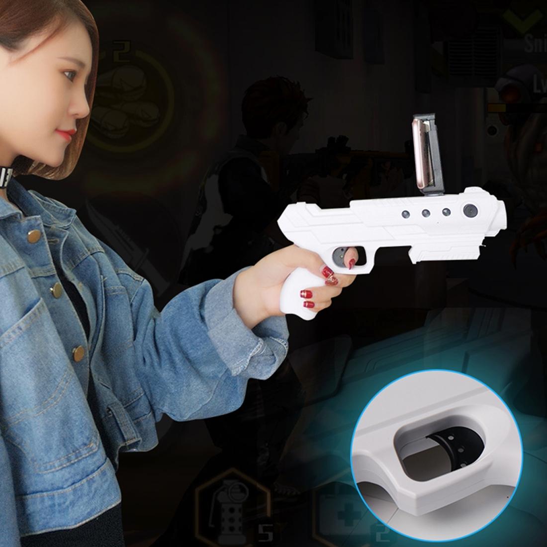 New Tech Entertainment Immersive AR-Gun RK2 Shooting Game Equipment Virtuality and Reality Interaction Bluetooth AR Gaming, Bluetooth: 4.0 Version (White)