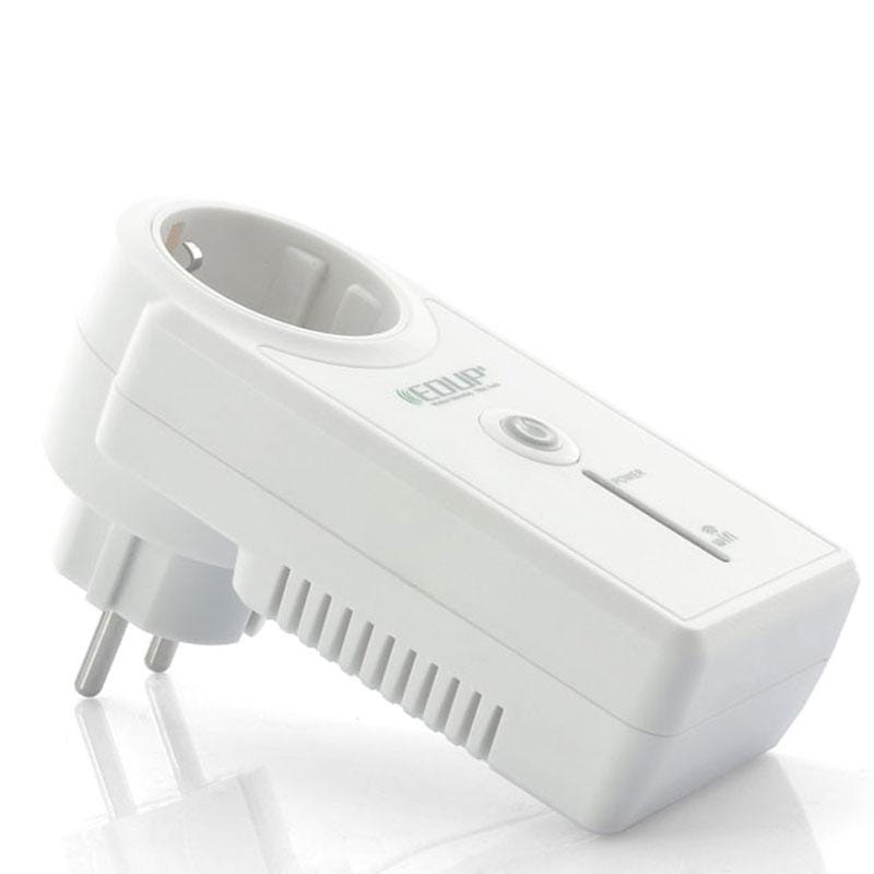 EDUP EP-3703 Wireless Wifi Wall Socket / Wifi Remote Control Smart Socket Remote Controlled Via Internet / LAN, Android + iOS Supported, EU Power Supply (White)