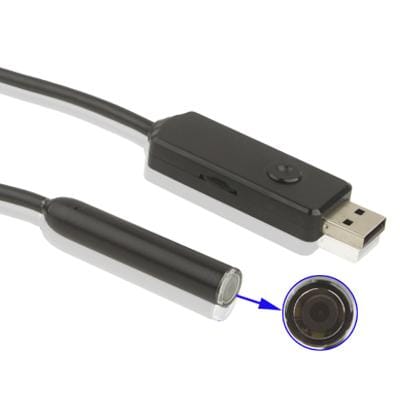 Waterproof USB Cable Wire Camera Endoscope with 4 LED Light, View Angle: 65 Degree, Lens Diameter: 10mm, Length: 7m, Support Video recorder (Black)