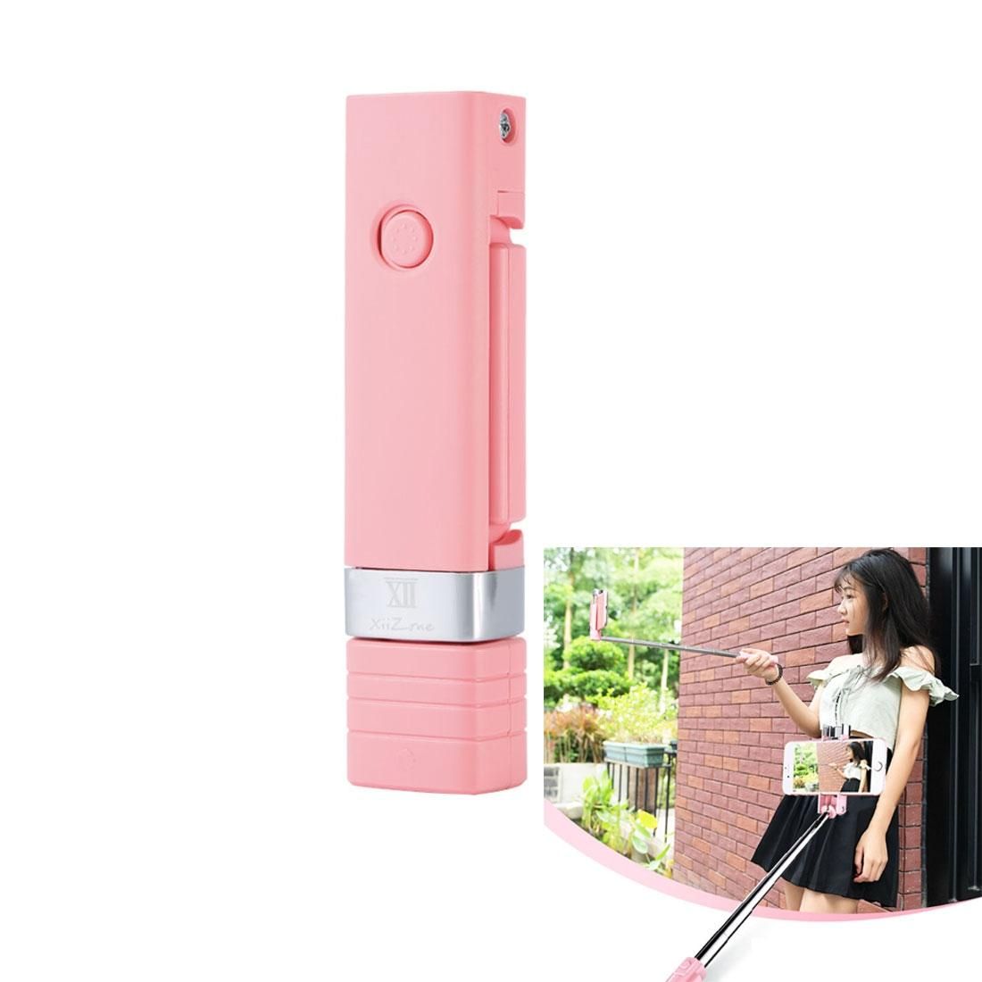 XiiZone XT-P01 Mini Bluetooth Wireless Pocket Selfie Stick for Smartphones (Pink)
