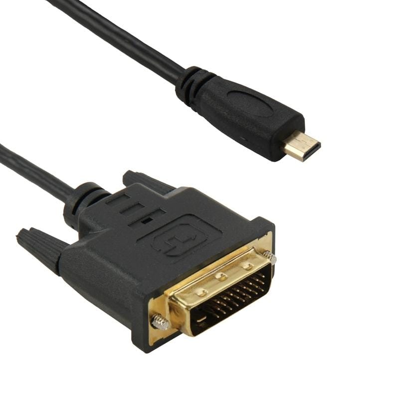 1.8m Micro HDMI Male to DVI 24+1 Pin Male Adapater Cable