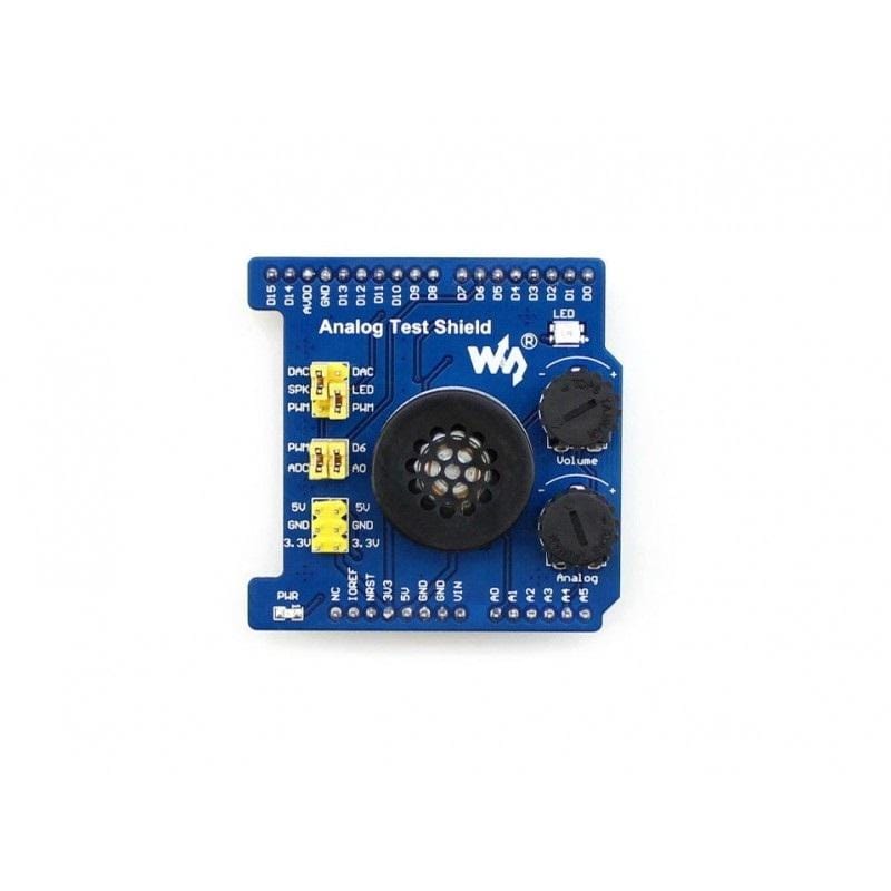 Waveshare Analog Test Shield,Analog Test Shield for Arduino Development, AD/DA