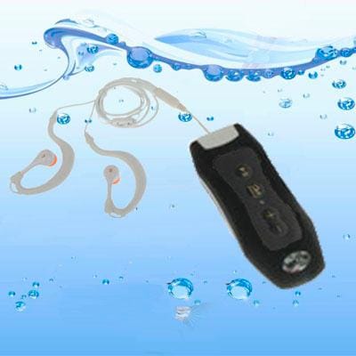 4GB Waterproof IPX8 MP3 Player with FM Radio function & Clip (Black)