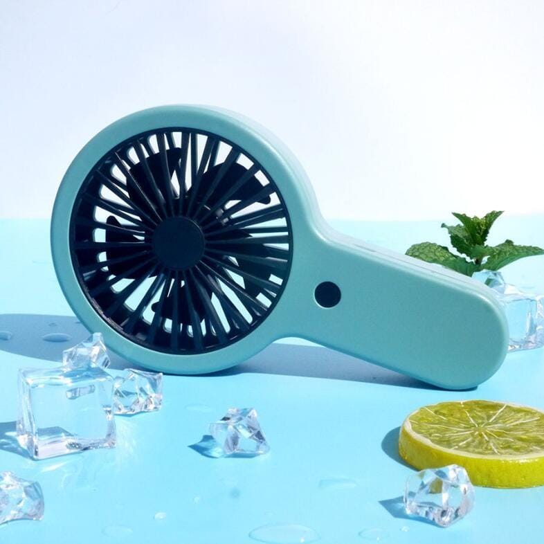 USB Charging Small Fan Portable Outdoor Mini Handheld Fan (Sea Blue)