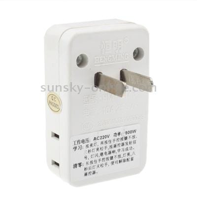 Wireless Remote Control AC Power Socket for Appliances (Black)