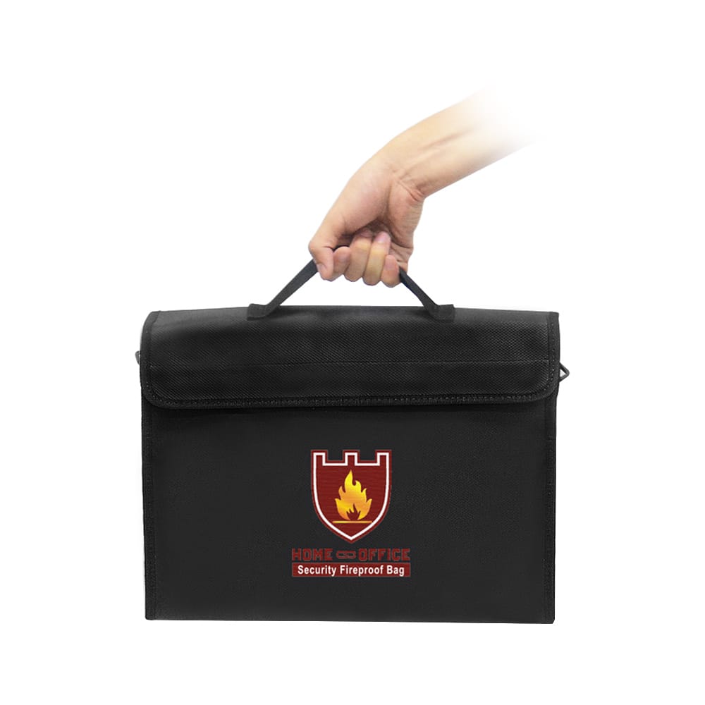 Fireproof Money Document File Bag Pouch Cash Bank Cards - 2