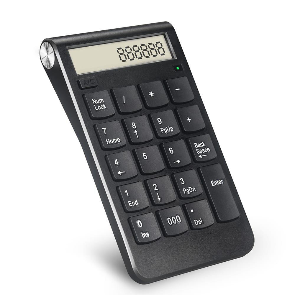 19 Keys Number Keyboard 2.4G Digital Display Rechargeable