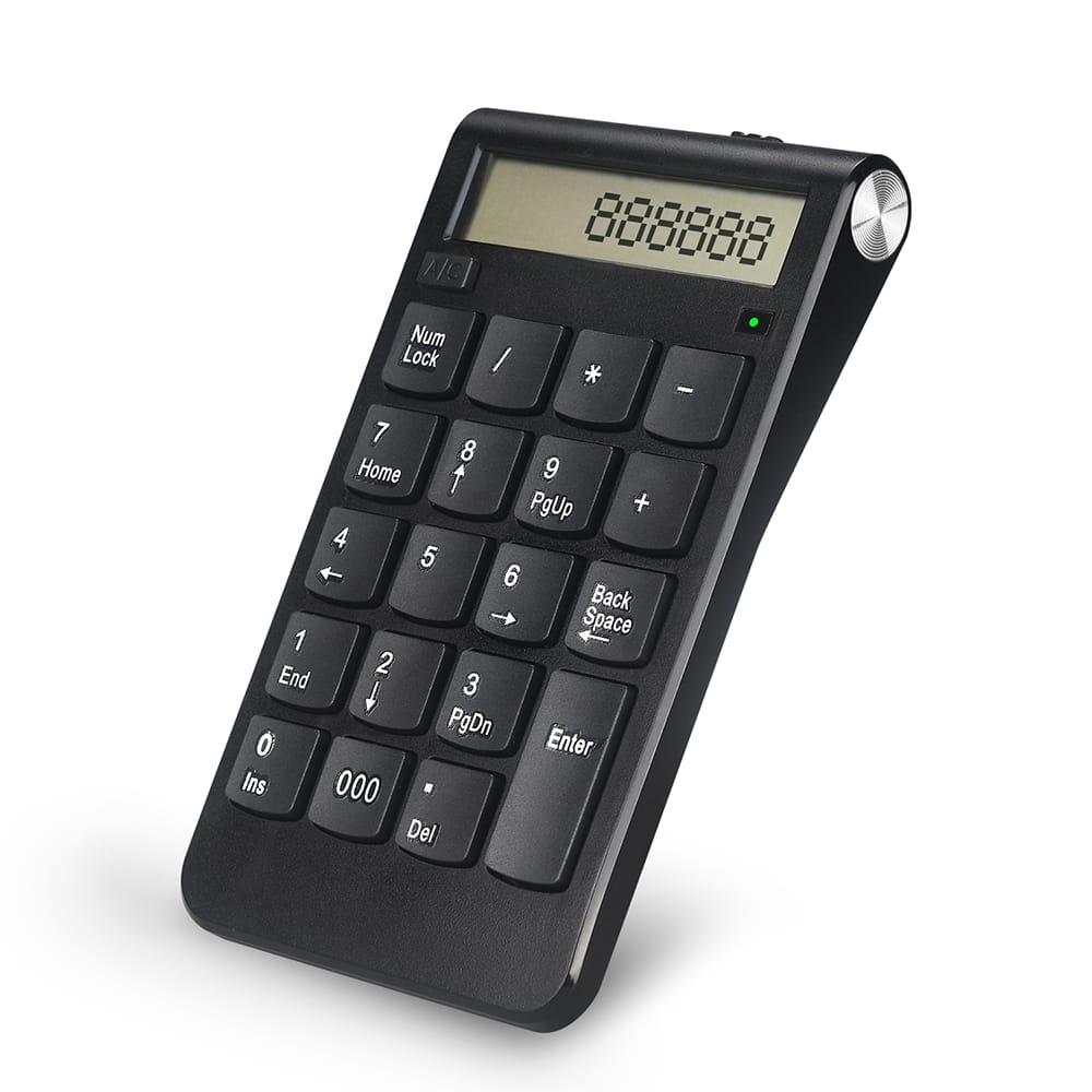 19 Keys Number Keyboard 2.4G Digital Display Rechargeable