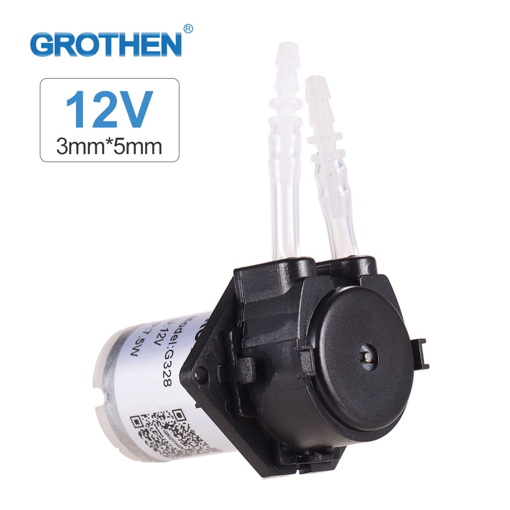 GROTHEN DC 12V Dosing Pump Peristaltic Pump Mini Water - 3mmX5mm