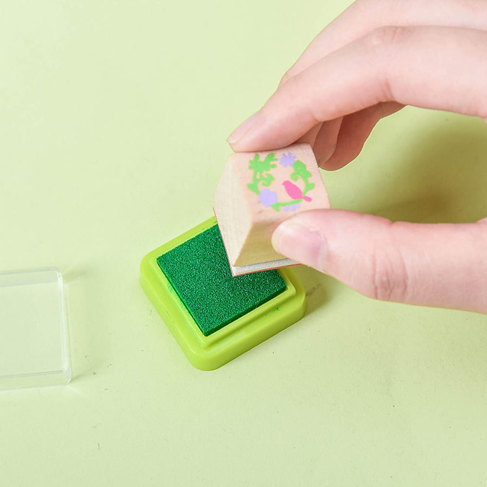 16 Colors Rainbow Ink Pad Finger Paint Cute Ink Pad for