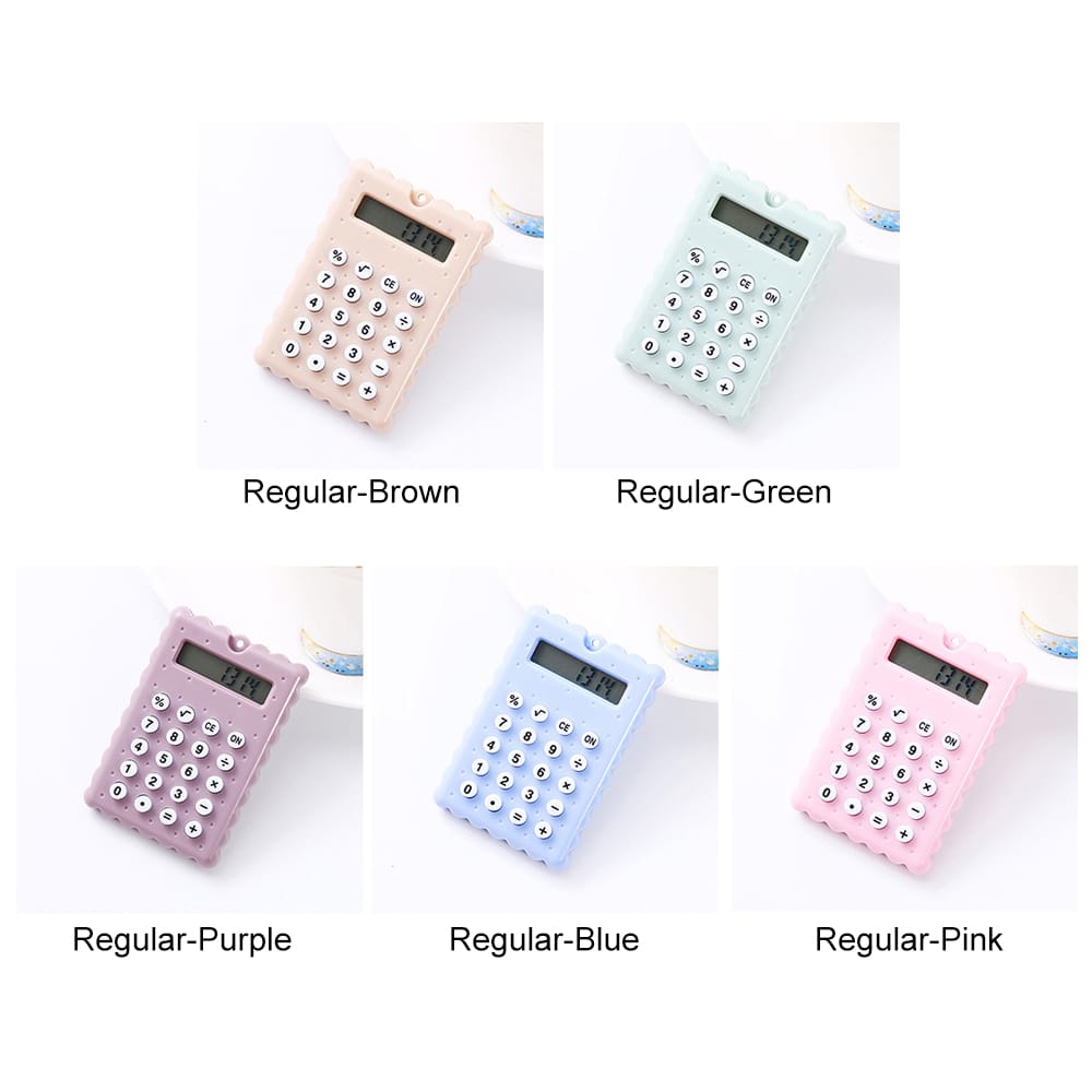 Mini Cute Calculator Pocket Size 8 Digits Display Portable - Regular