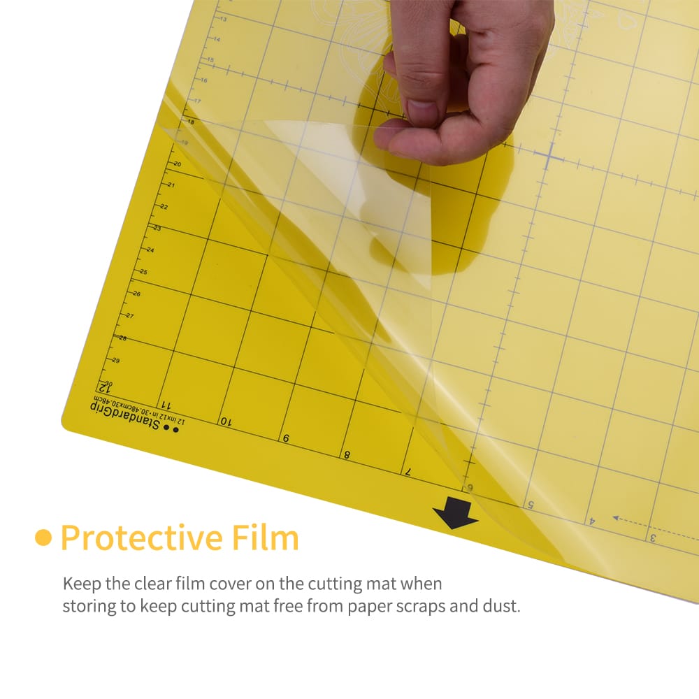 OLD FOX 3Pcs 12*12Inch Replacement Cutting Mat - StandardGrip(Yellow)