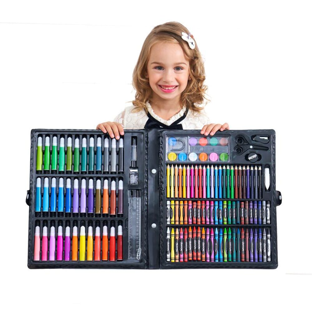 150pcs Deluxe Art Set Drawing Art Box with Markers Color