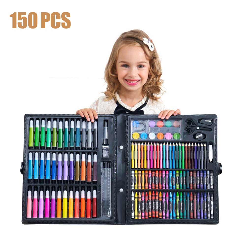 150pcs Deluxe Art Set Drawing Art Box with Markers Color