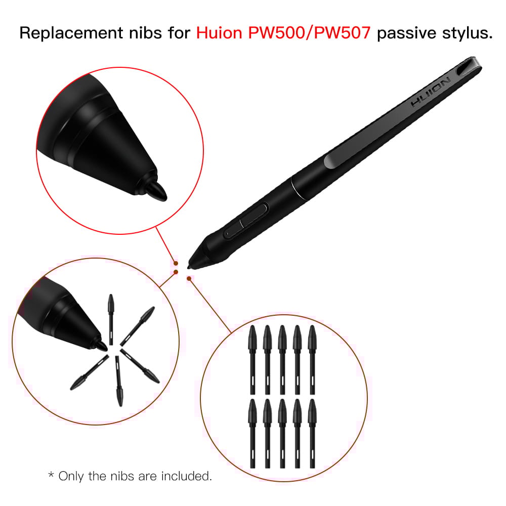 Huion PN05 10pcs Replacement Nibs Pen Tips Compatible with - PN05