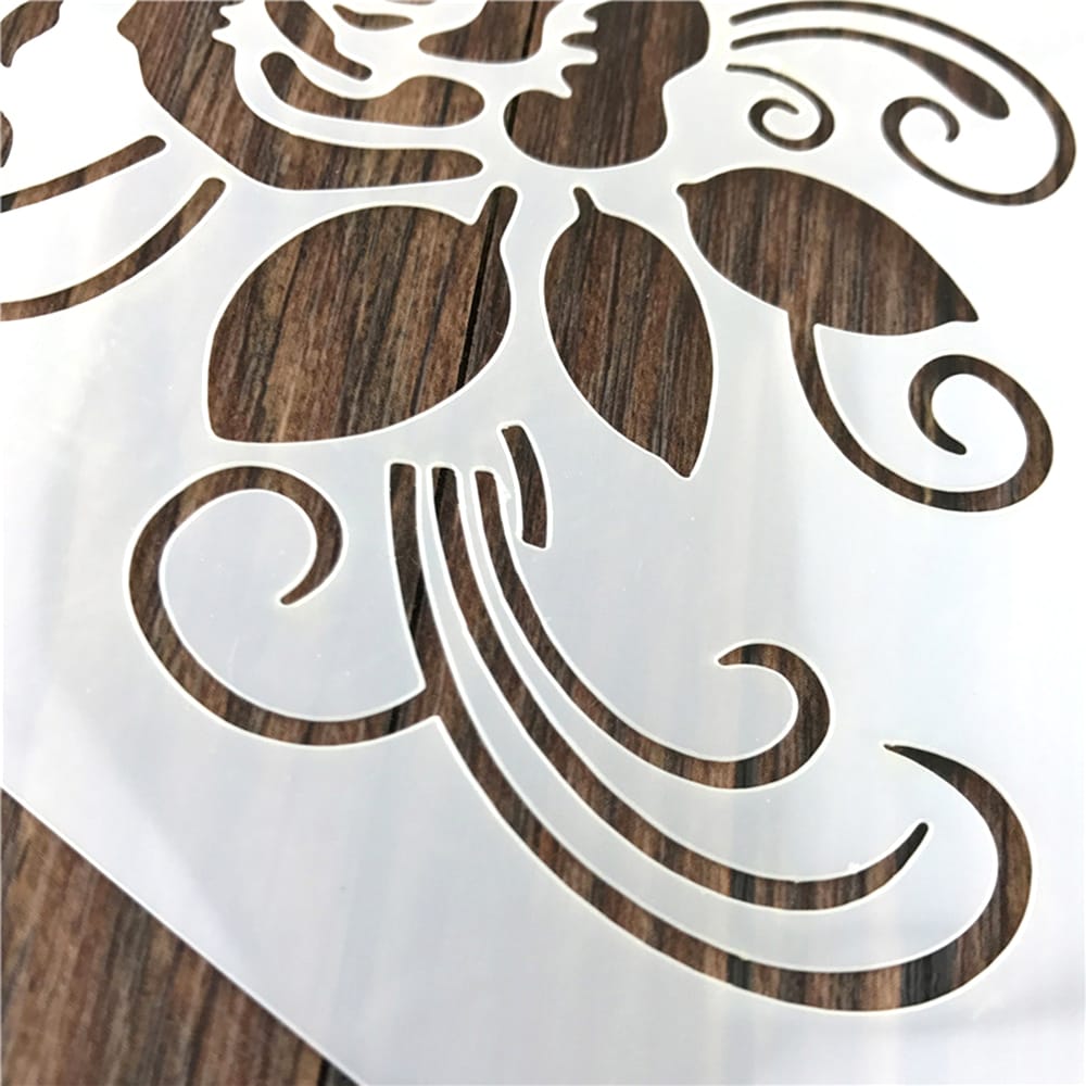 1pc Cake Decorating Stencil Flower Rose Template PET