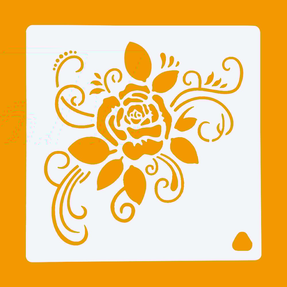 1pc Cake Decorating Stencil Flower Rose Template PET