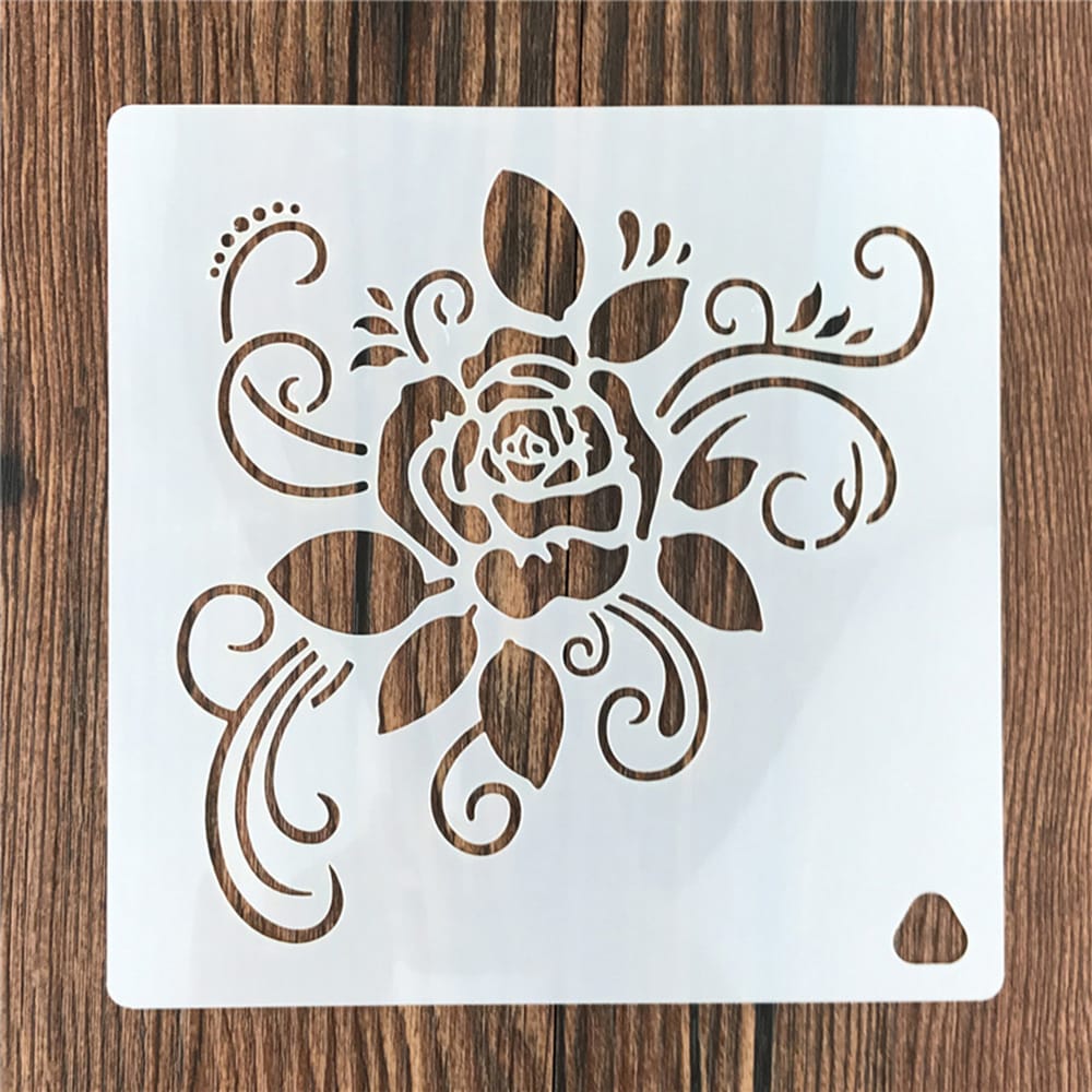 1pc Cake Decorating Stencil Flower Rose Template PET