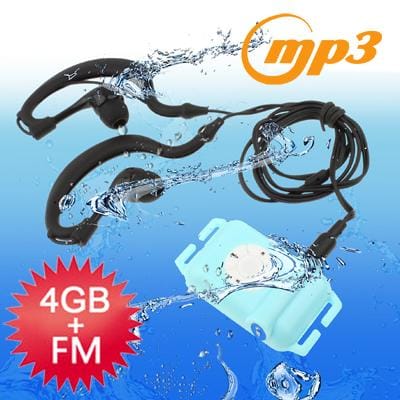 4GB Waterproof IPX8 MP3 Player with FM Radio function (Baby Blue)