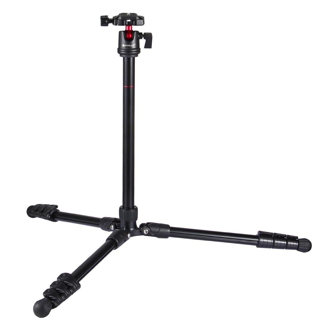 PULUZ 4-Section Folding Legs Metal Tripod Mount with 360 Degree Ball Head for DSLR & Digital Camera, Adjustable Height: 42-130cm