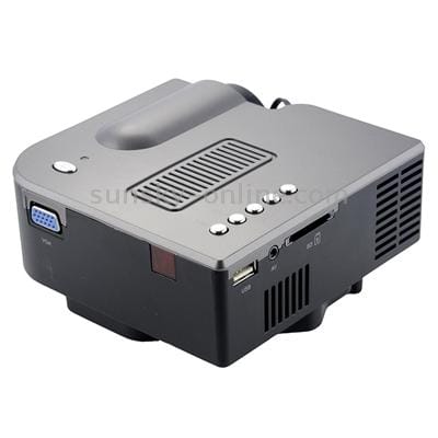 50 ANSI Lumens Portable Multimedia Entertainment LED Projector with Speaker / Remote Control, Supports USB Flash Disk / SD Card / VGA / AV In (Black)