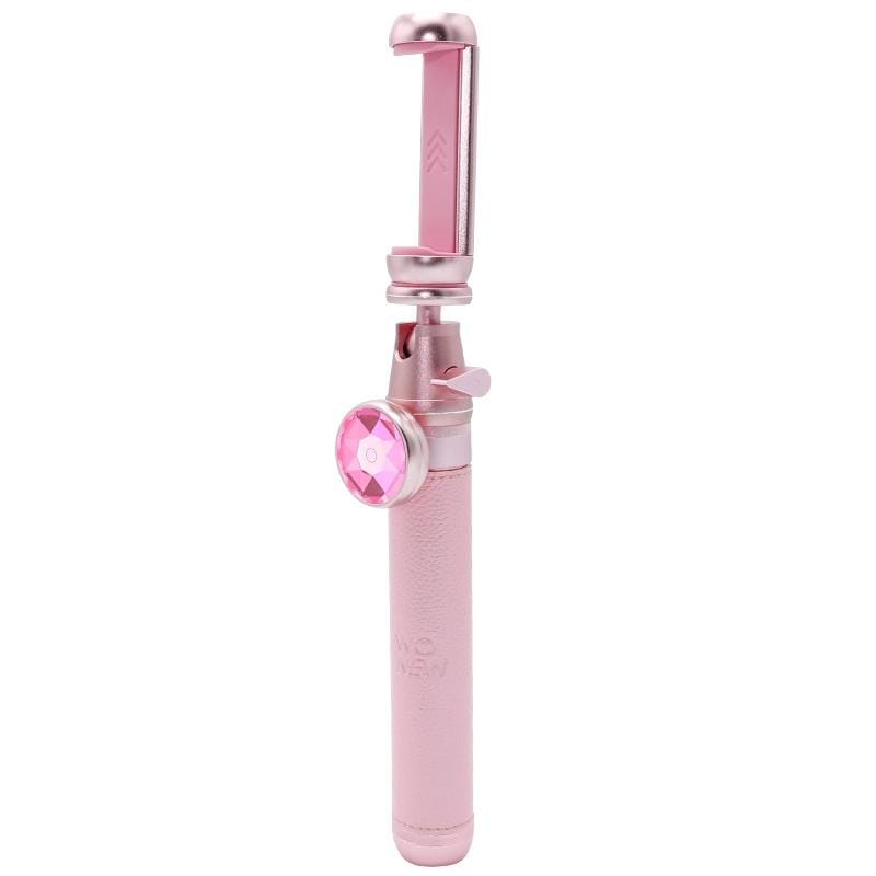 CYKE BR22 Wireless Bluetooth Selfie Stick with Mirror, Standard Version (Pink)
