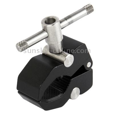 Crab Claw Style Rotary Handle Camera Tripod Monopod Clamp (Black)