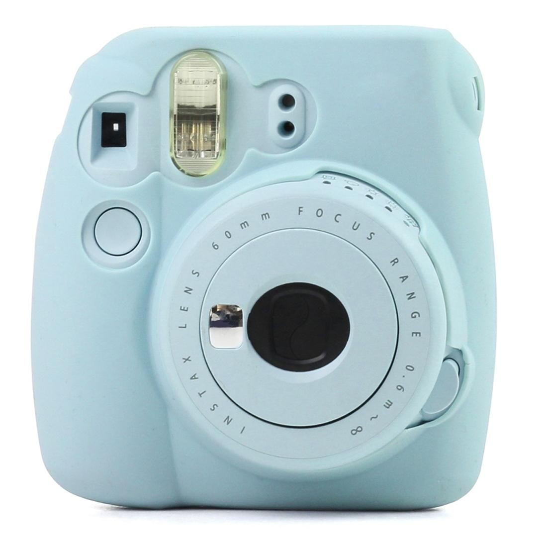 Fluorescent Soft Silicone Protective Case for FUJIFILM instax mini 9 / mini 8+ / mini 8 (Blue)
