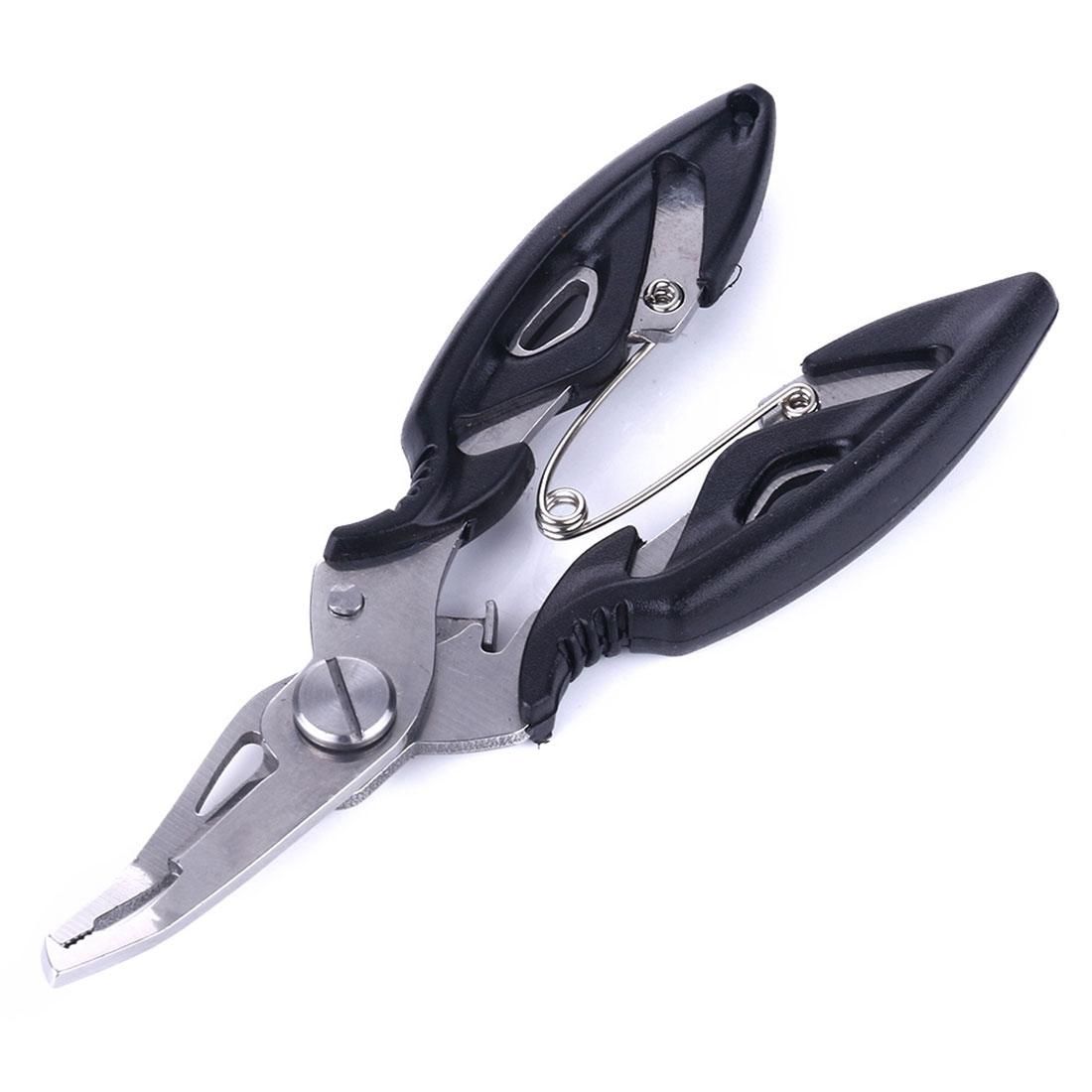 HENGJIA QT014 Multifunctional Stainless Steel Jaw Fishing Pliers Scissors Hook Removal Tool Line Cutter Fishing Tackle (Red)
