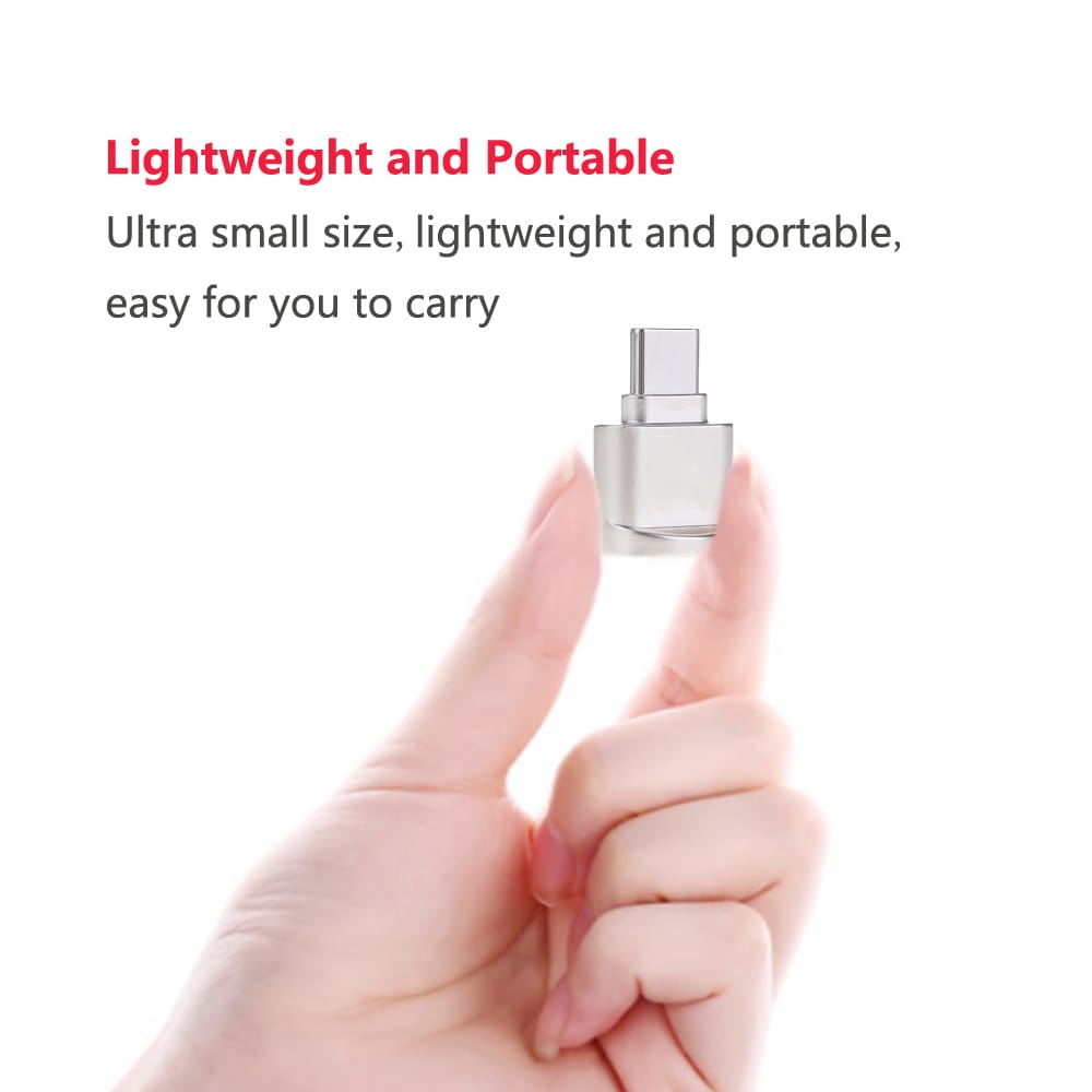 USB Type C Card Reader Aluminum Alloy TF Flash Memory Card