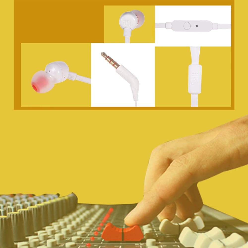 JBL T110 In Ear Earphones With Microphone Wired Control