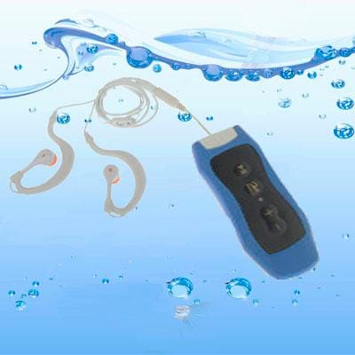 4GB Waterproof IPX8 MP3 Player with FM Radio function & Clip (Blue)