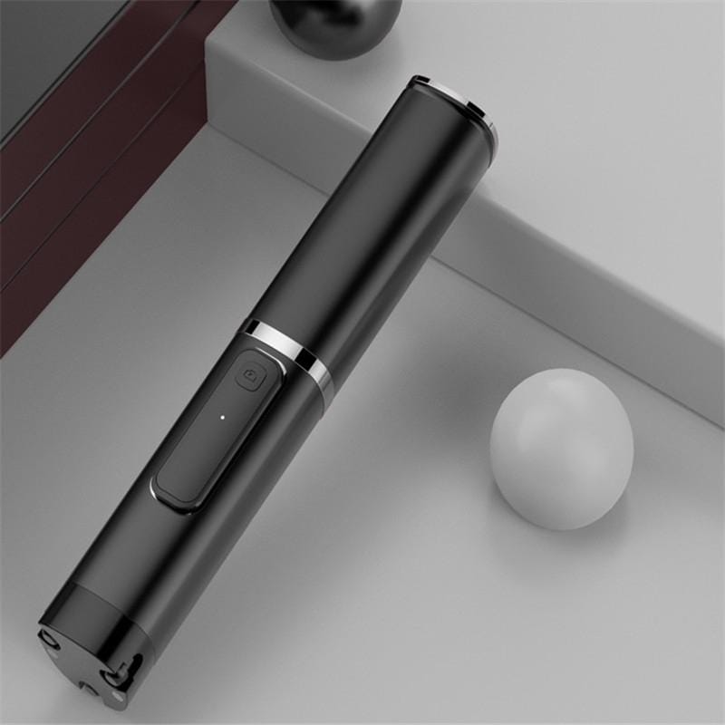 Handheld Wireless Bluetooth Concealed Telescopic Stand One Bluetooth Selfie Stick (Black)