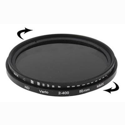 58mm ND Fader Neutral Density Adjustable Variable Filter ND 2 to ND 400 Filter (Black)